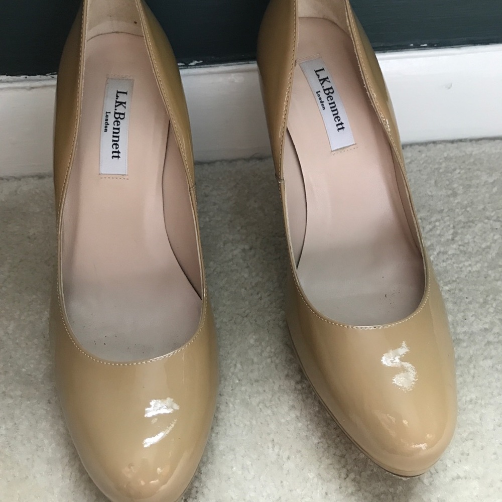L.K. Bennett Nude Platform Pumps